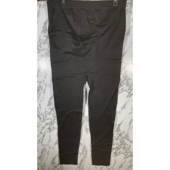 Time And Tru XL (16-18) Maternity Leggings Black Nylon/Spandex Seamless Support - Picture 1 of 7